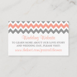 Modern Chevron Bröllop Collection- Rosa & Grått Tilläggskort