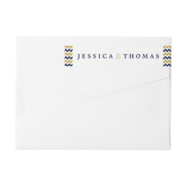 Modern Chevron Bröllop-samlingen - flottan och Gul Etikettband