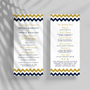 Modern Chevron Bröllop-samlingen - flottan och Gul Program