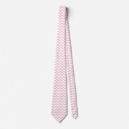 Modern Chevron Design Tie i Rosa och Vita Stil Slips