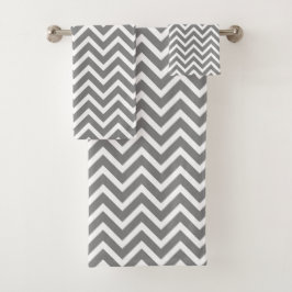 Modern Chevron Grått Grått White Geometric