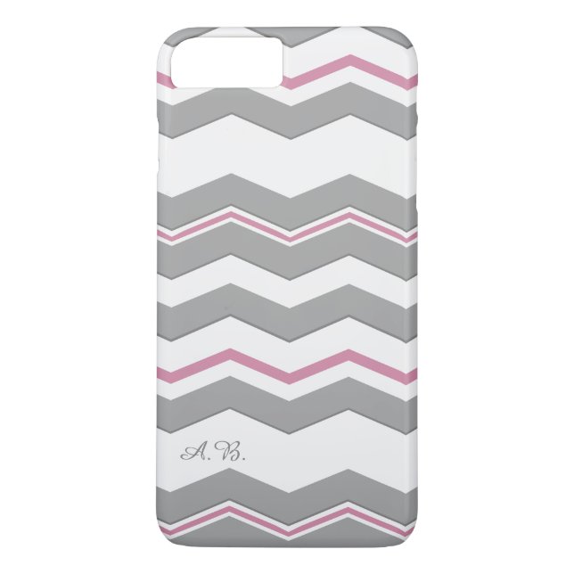 Modern Chevron med Färg Detail Initialer Case-Mate iPhone Skal (Baksida)