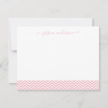 Modern Chevron Zigzag Girly Script Cute  Rosa