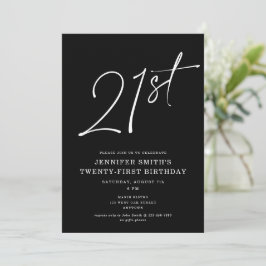 Modern Chic 21:a födelsedagen Party Inbjudningar