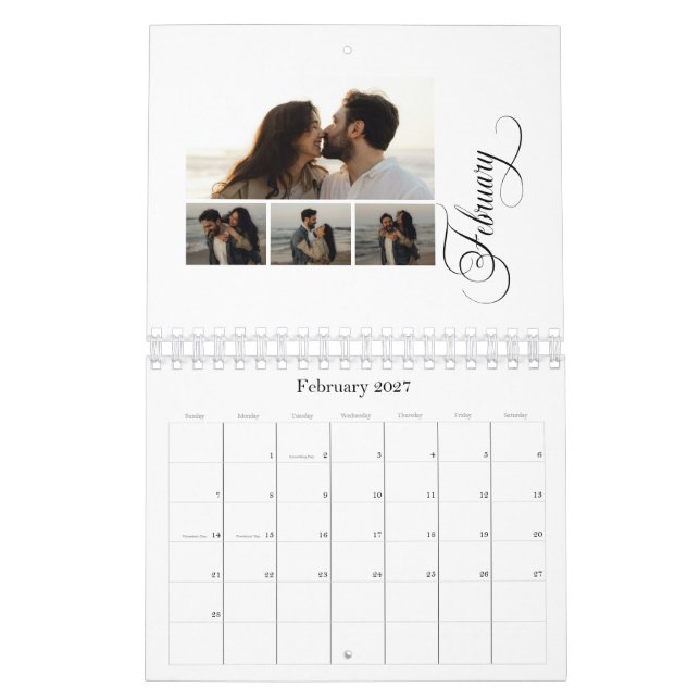 Modern Chic 4 Foto Collage 53 bilder  Kalender (Feb 2027)