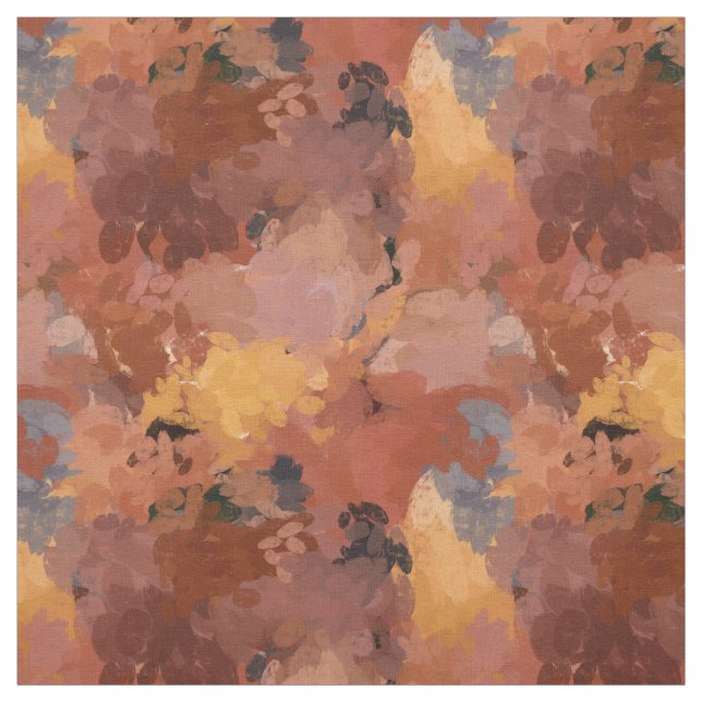 Modern Chic Abstrakt Terracotta Rust Brown Tyg (Provkarta)