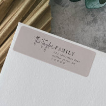 Modern Chic | Adressetikett för Neutralt-familjens