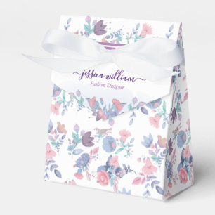 Modern Chic Akvarell Blå Hortensia Blommig Presentaskar