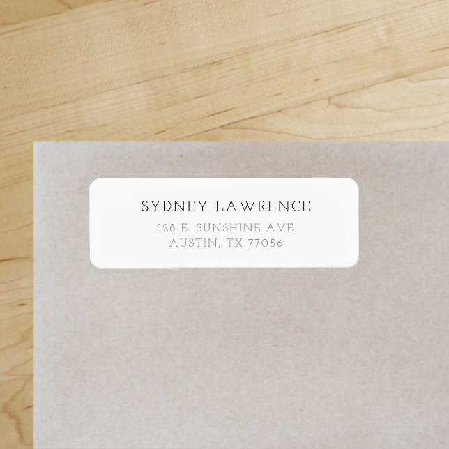 Modern | Chic av Contemporary | Returadressetikett Returadress Etikett ("Everyday is abundantly beautiful." 
Sincerely Best Wishes from Lucky Design World)