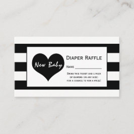 Modern Chic Baby Shower Diaper Raffle Biljett Tilläggskort