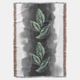Modern Chic Basil lövs Botanical Filt