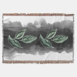 Modern Chic Basil lövs Botanical Filt