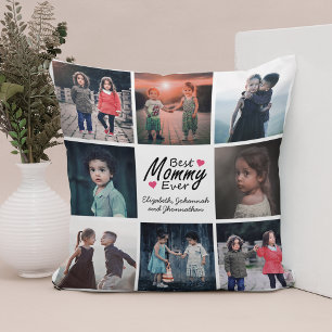 Modern Chic Bästa Mamma någonsin Mor-fotokollage Kudde