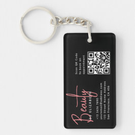 Modern Chic Beauty Professionell QR-kod för Trendi Nyckelring