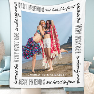 Modern Chic Best Friends Besties BFF Anpassningsba Fleecefilt