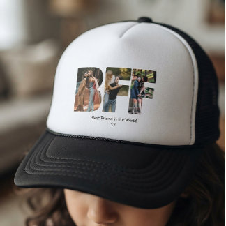 Modern Chic BFF Fotokollage Bästa vänner Keps