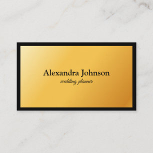 Modern Chic Black and Gold Foil Luxury Business Ca Visitkort