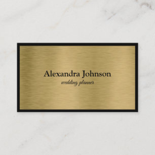 Modern Chic Black and Gold Foil Luxury Business Ca Visitkort