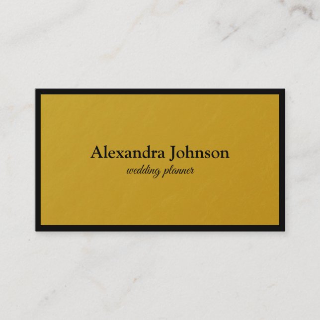 Modern Chic Black and Gold Foil Luxury Business Ca Visitkort (Framsida)