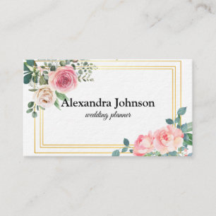 Modern Chic Black and Gold Foil Luxury Business Ca Visitkort