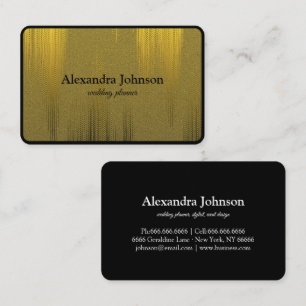 Modern Chic Black and Gold Foil Luxury Business Ca Visitkort