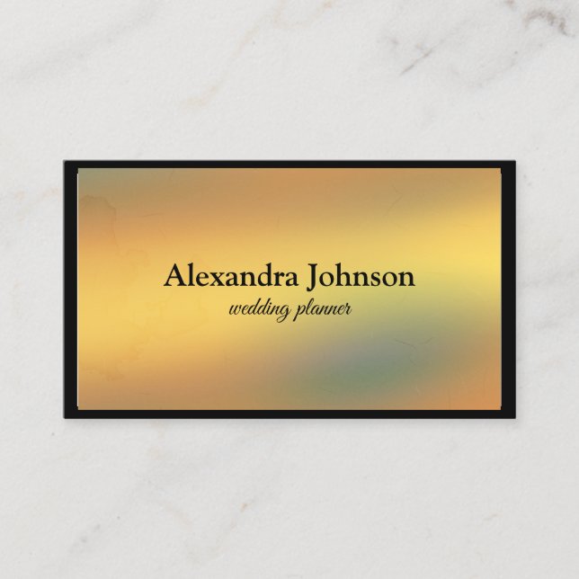 Modern Chic Black and Gold Foil Luxury Business Ca Visitkort (Framsida)