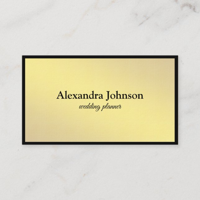 Modern Chic Black and Gold Foil Luxury Visitkort (Framsida)