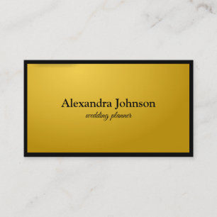 Modern Chic Black and Gold Foil Luxury Visitkort