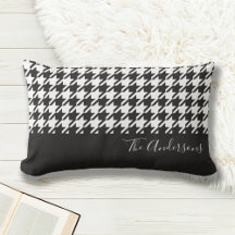 Modern Chic Black and White Houndstooth