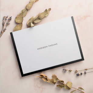 Modern Chic Black Gräns Stationery Anteckningskort