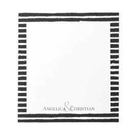 Modern Chic Black Rand Par Stationery Anteckningsblock