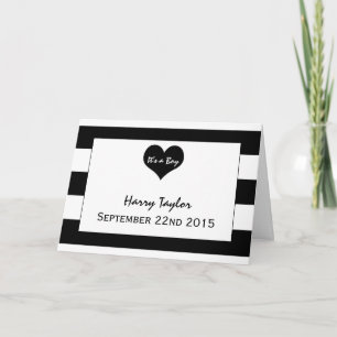 Modern Chic Black & White Baby-meddelande Meddelande