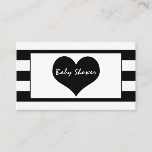 Modern Chic Black & White Baby Shower Biljett Tilläggskort