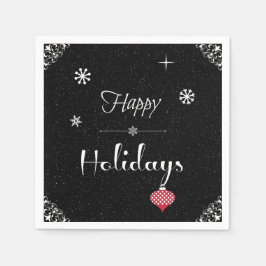 Modern Chic Black White Red-Helgdag Pappersservett