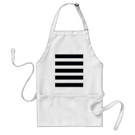 Modern Chic Black & White Stripe Apron Förkläde