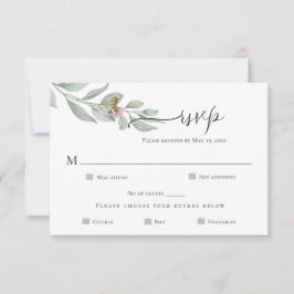 Modern Chic Blommig Bröllops-RSVP-kort OSA Kort