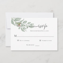Modern Chic Blommig Enkel RSVP-kort OSA Kort