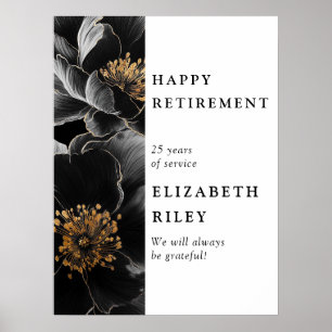 Modern Chic Blommig Lycklig Pensionär Välkomstskyl Poster