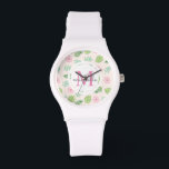 Modern Chic Blommigt Monogram Armbandsur<br><div class="desc">Modern Chic Blommigt Monogram Watch</div>