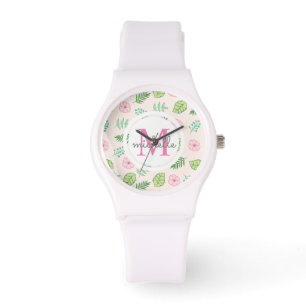 Modern Chic Blommigt Monogram Armbandsur