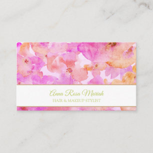 *~* Modern Chic Blommönster Girly Beauty Spa Visitkort