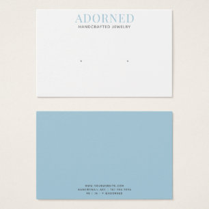 Modern Chic Blue Earring Jewelry Visning Cards Visitkort