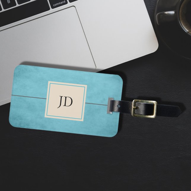 Modern Chic Blue Luggage Tag Bagagebricka (Skapare uppladdad)