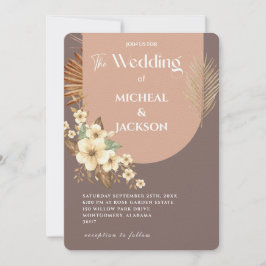 Modern Chic Bohemian Vattenfärg Blommig Inbjudningar