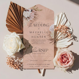 Modern Chic Bohemian Watercolor Blommigt Bröllop