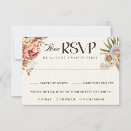 Modern Chic Bohemian Watercolor Blommigt Bröllop Inbjudningar