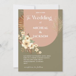 Modern Chic Bohemian Watercolor Blommigt Inbjudningar