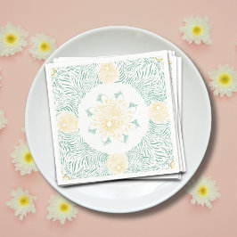 Modern Chic Boho Blommigt Sweet 16 Födelsedagsfest Pappersservett