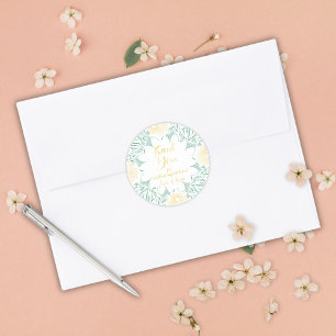 Modern Chic Boho Blommigt Sweet 16 Födelsedagsfest Runt Klistermärke