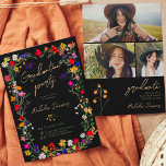 Modern chic boho - ljusa vilder blommor studenten inbjudningar<br><div class="desc">Lägg till en liten bohemisk elegans i studentfesten med vår moderna Chic Boho Bright Elegant Colorful vild - Inbjudan till mörk. Med rosa, rött, grönt och lila hues botaniska blommor som inspirerats av vilda blommor och vattenfärgade, rustiska trädgårdar med subtle grey och modern boho script typography. Lägg till tre foton...</div>